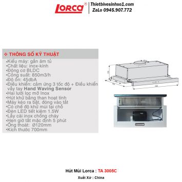Máy Hút Mùi Lorca TA 3005C 2