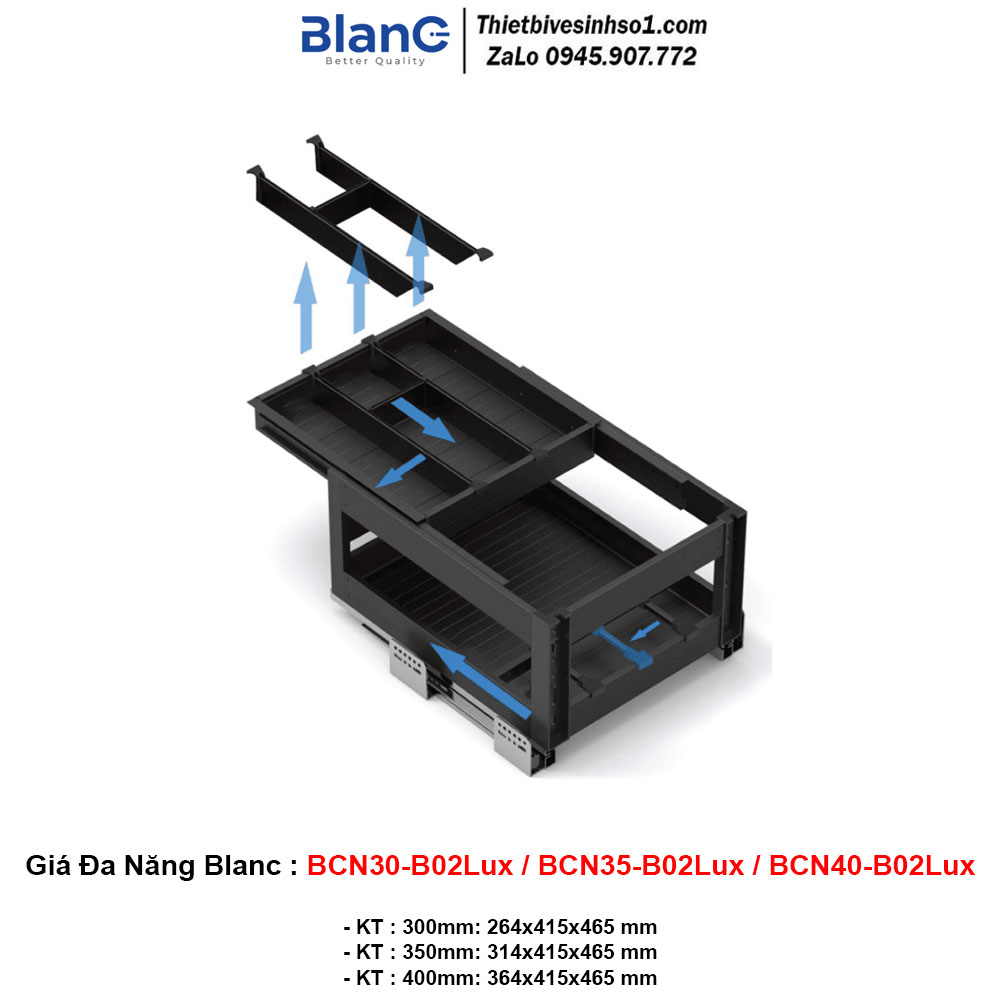 Giá Đa Năng Blanc BCN30-B02Lux-BCN35-B02Lux-BCN40-B02Lux