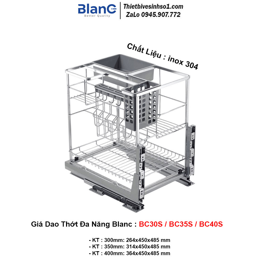 Giá Dao Thớt Đa Năng Blanc BC30S-BC35S-BC40S