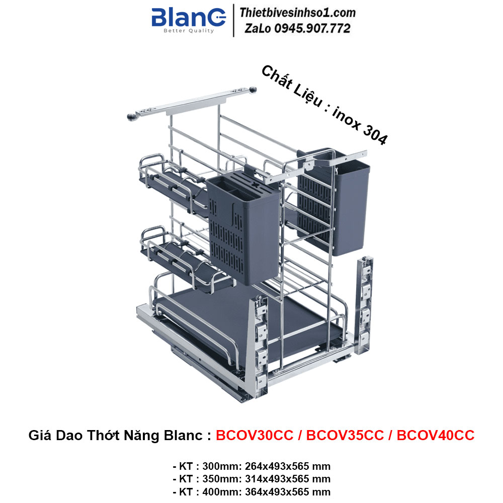 Giá Dao Thớt Đa Năng Blanc BCOV30CC-BCOV35CC-BCOV40CC