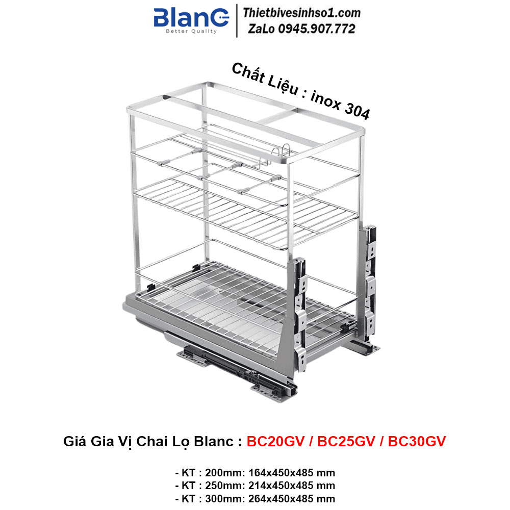 Giá Gia Vị Chai Lọ Blanc BC20GV-BC25GV-BC30GV