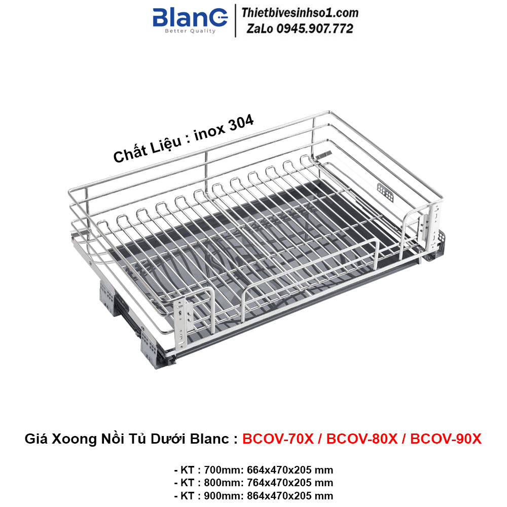 Giá Xoong Nồi Bát Đĩa Blanc BCOV-70X-BCOV-80X-BCOV-90X