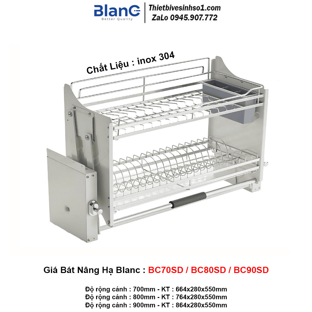 Giá Bát Nâng Hạ Blanc BC70SD-BC80SD-BC90SD