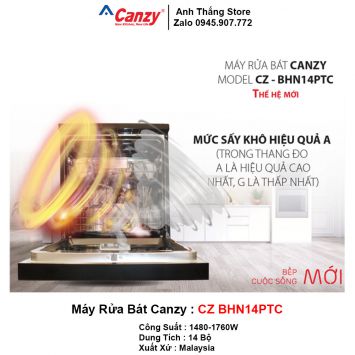 Máy Rửa Bát Canzy CZ-BHN14PTC