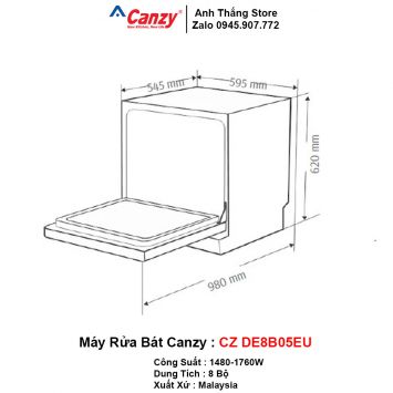 Máy Rửa Bát Canzy CZ-DE8B05EU