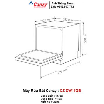 Máy Rửa Bát Canzy CZ-DW11GB