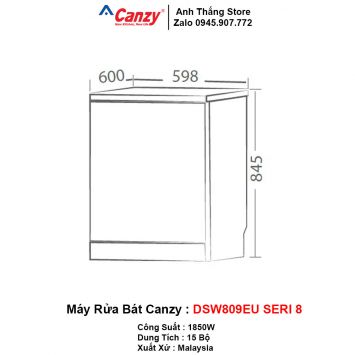 Máy Rửa Bát Canzy DSW809EU SERI 8