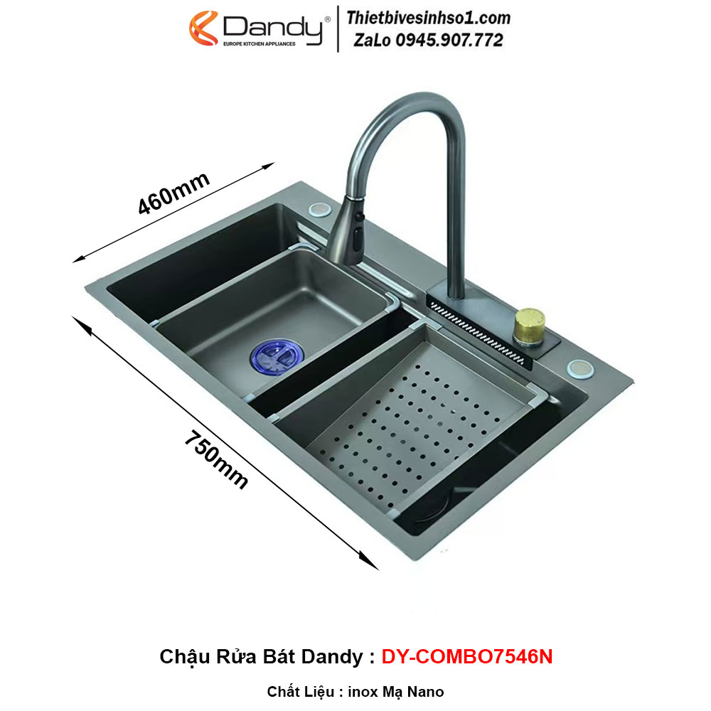 Chậu Rửa Bát Dandy DY-COMBO7546N