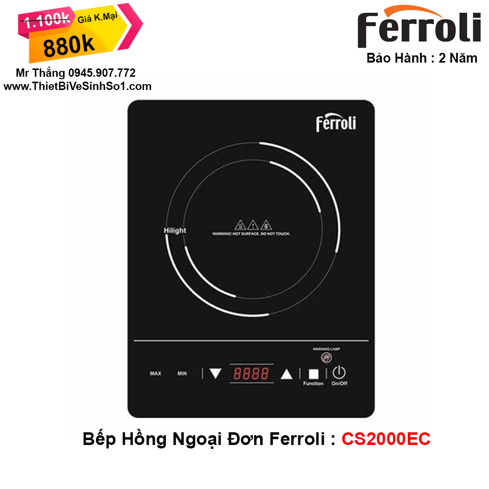 Bếp Hồng Ngoại Đơn FERROLI CS2000EC