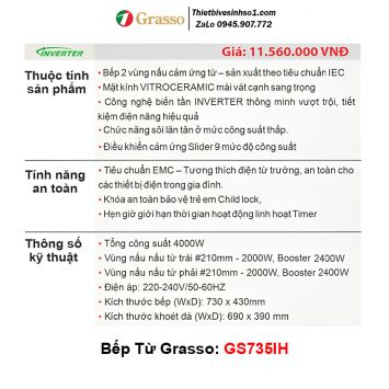 Bếp Từ Grasso GS735IH