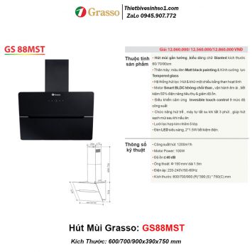 Máy Hút Mùi Grasso GS88MST