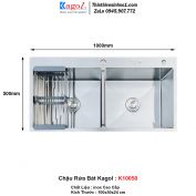 Chậu Rửa Bát 2 Hố Kagol K10050