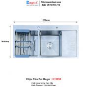 Chậu Rửa Bát 2 Hố Kagol K12050