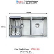 Chậu Rửa Bát 2 Hố Kagol KA7843-304