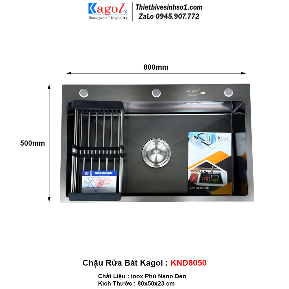 Chậu Rửa Bát 1 Hố Kagol KND8050