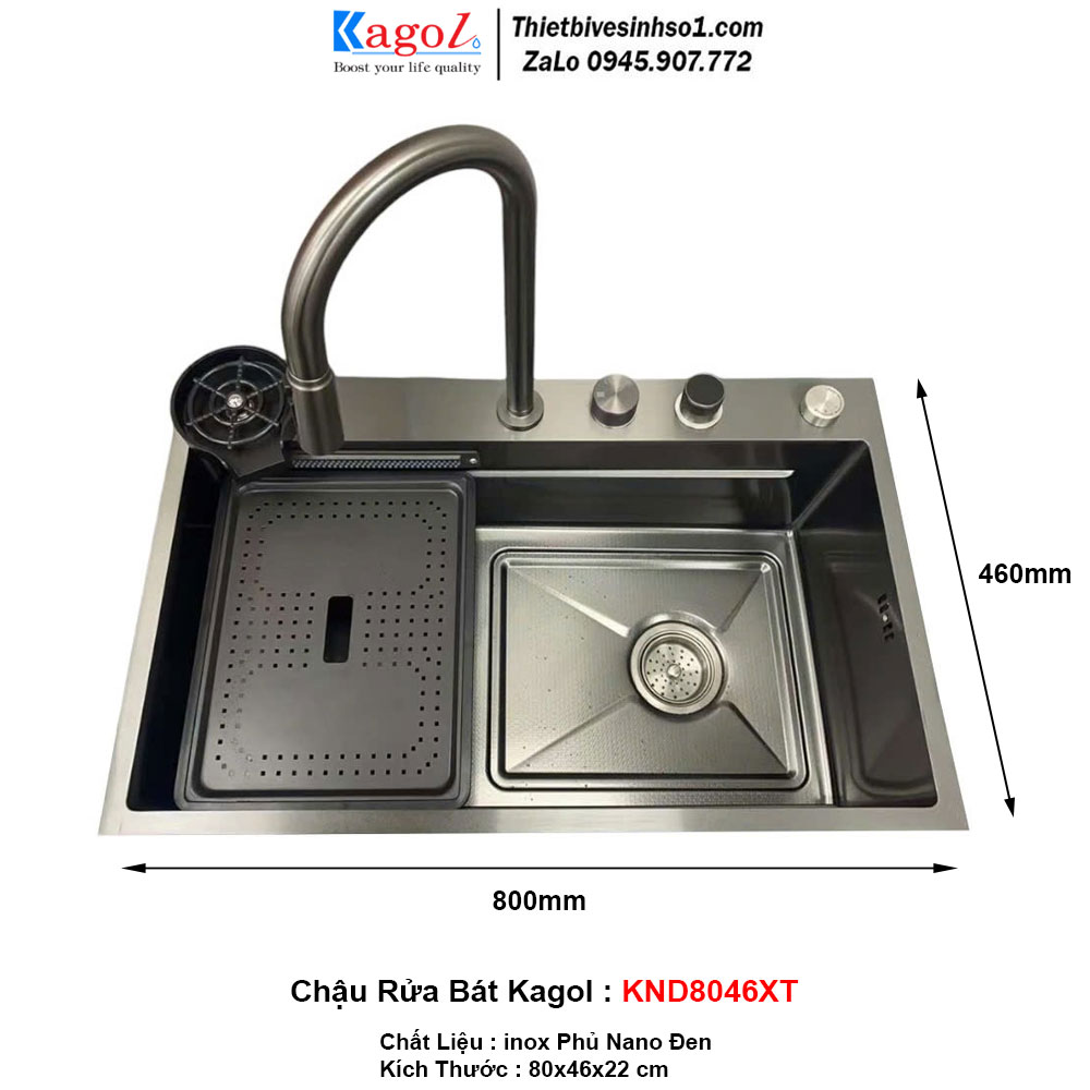 Chậu Rửa Bát Đa Năng Kagol KND8046XT