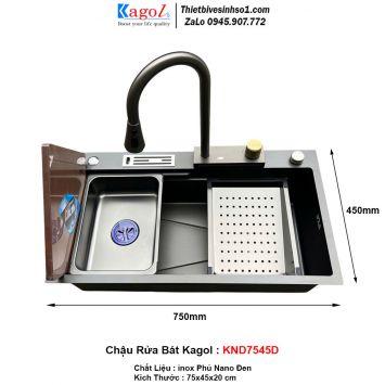 Chậu Rửa Bát Đa Năng Hố Kagol KND7545D