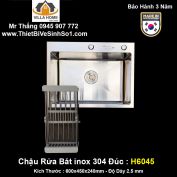 Chậu Rửa Bát 1 Hố inox Đúc Kagol H6045