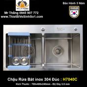 Chậu Rửa Bát 2 Hố inox Đúc Kagol H7040C-3.5mm