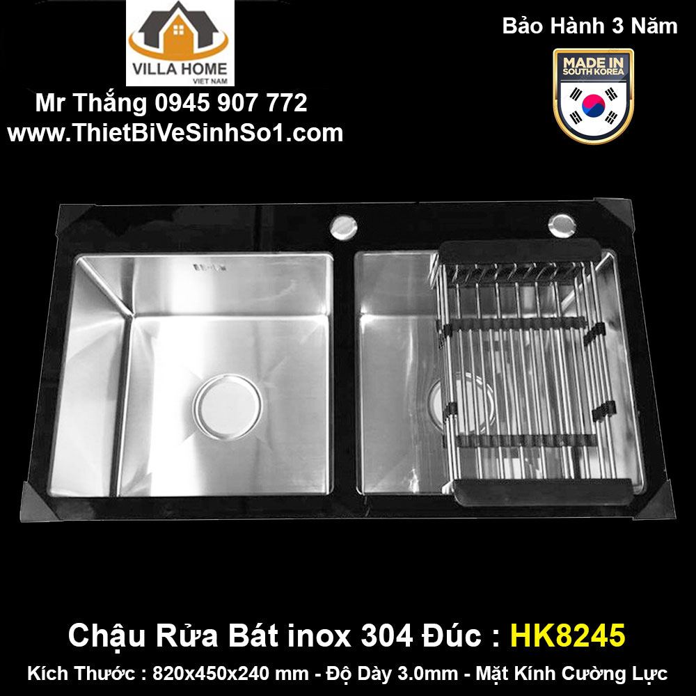 Chậu Rửa Bát 2 Hố Kính Cường Lực Kagol HK8245 ( https://thietbivesinhso1.com › chau-r... ) 