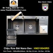 Chậu Rửa Bát 2 Hố 1 Bàn Nano Đúc Kagol HND10045DR