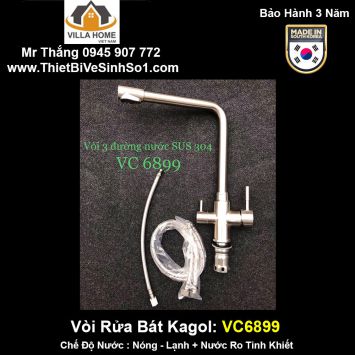 Vòi Rửa Bát 3 Đường Nước Kagol VC6899