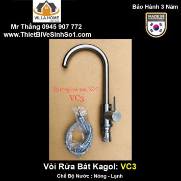 Vòi Rửa Bát Nóng Lạnh Kagol VC3