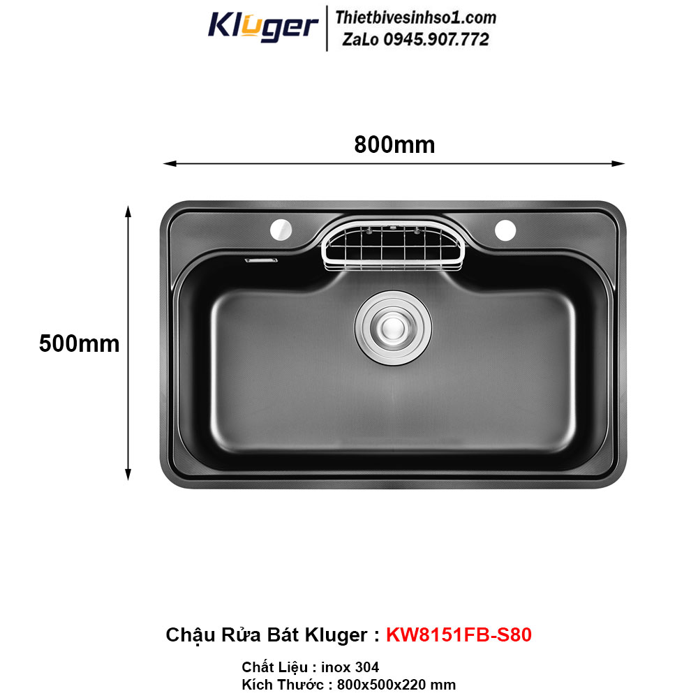 Chậu Rửa Bát Kluger KW8151FB-S80