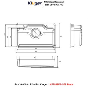 Chậu Rửa Bát Kluger KF7848FS-S78 Basic