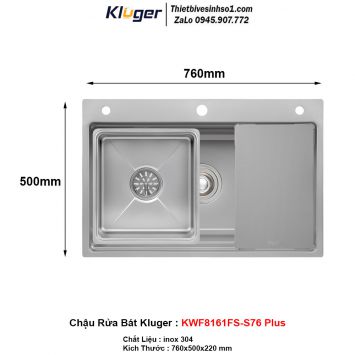 Chậu Rửa Bát Kluger KWF8161FS-S76 Plus