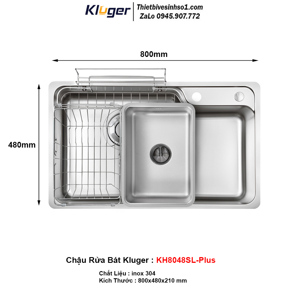 Chậu Rửa Bát Kluger KH8048SL Plus