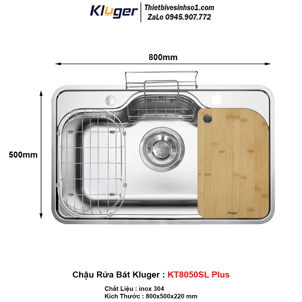 Chậu Rửa Bát Kluger KT8050SL Plus