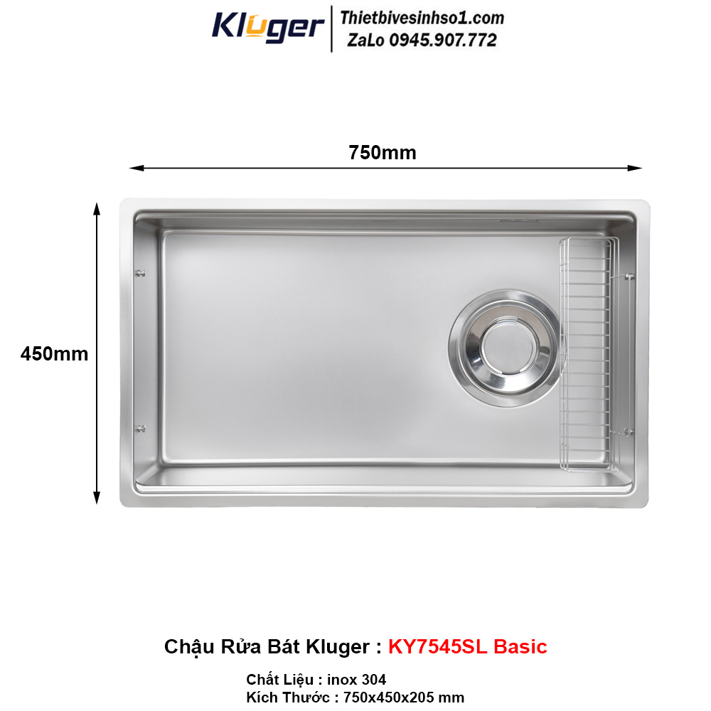 Chậu Rửa Bát Kluger KY7545SL Basic