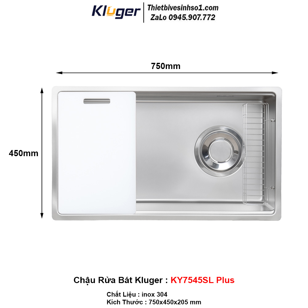 Chậu Rửa Bát Kluger KY7545SL Plus