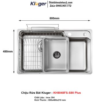 Chậu Rửa Bát Kluger KH8048FS-S80 Plus