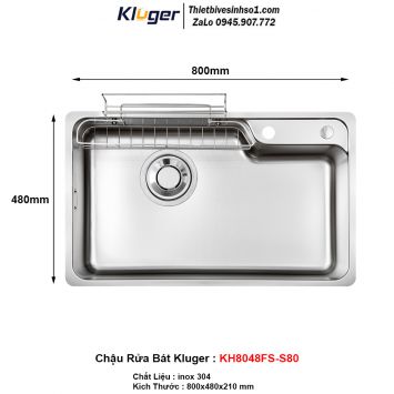 Chậu Rửa Bát Kluger KH8048FS-S80