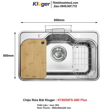 Chậu Rửa Bát Kluger KT8050FS-S80 Plus