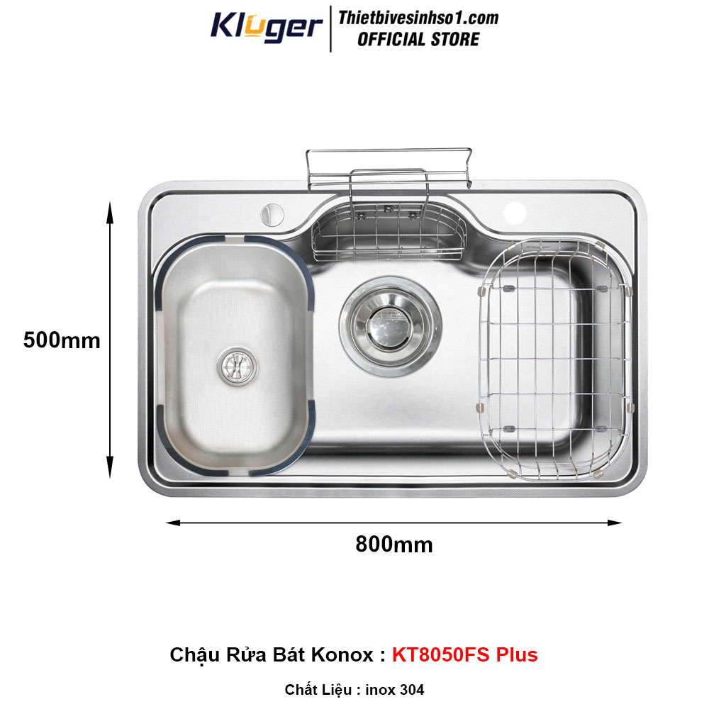 Chậu Rửa Bát Kluger KT8050FS Plus