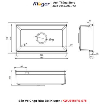 Chậu Rửa Bát Kluger KWU8161FS-S76