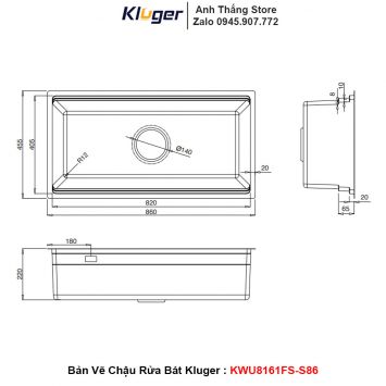 Chậu Rửa Bát Kluger KWU8161FS-S86
