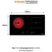 Bếp 1 Từ 1 Hồng Ngoại Kocher EI-633