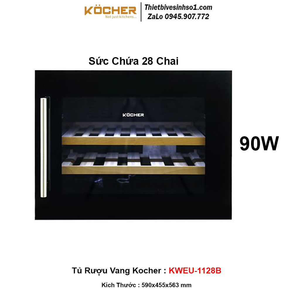 Tủ Rượu Vang Kocher KWEU-1128B