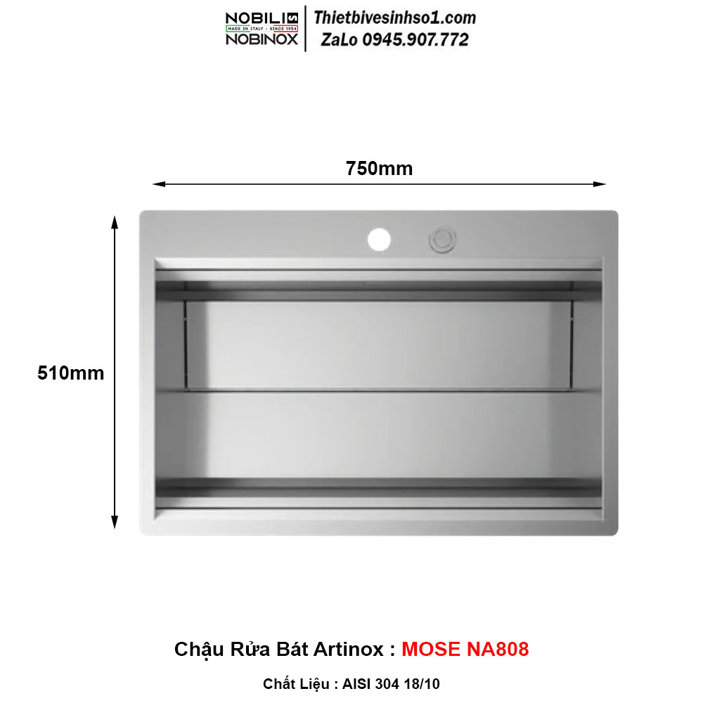 Chậu Rửa Bát Artinox MOSE NA808