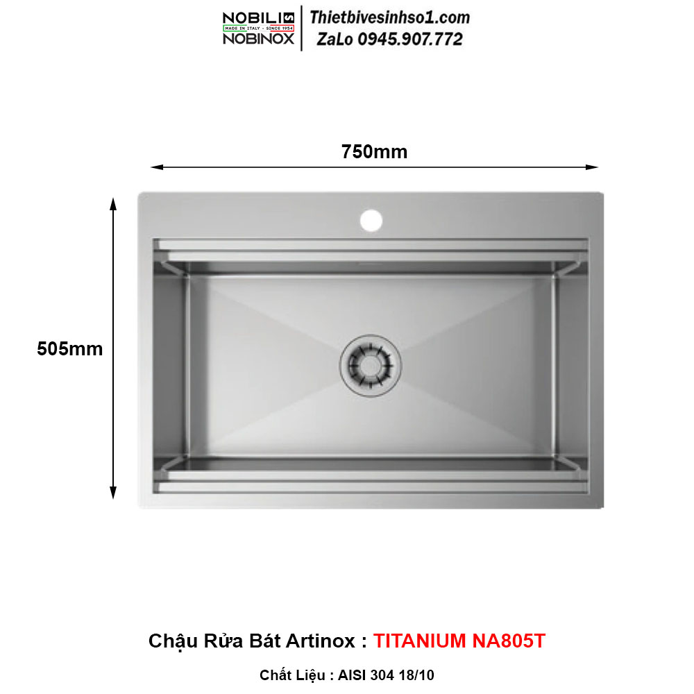 Chậu Rửa Bát Artinox TITANIUM NA805T