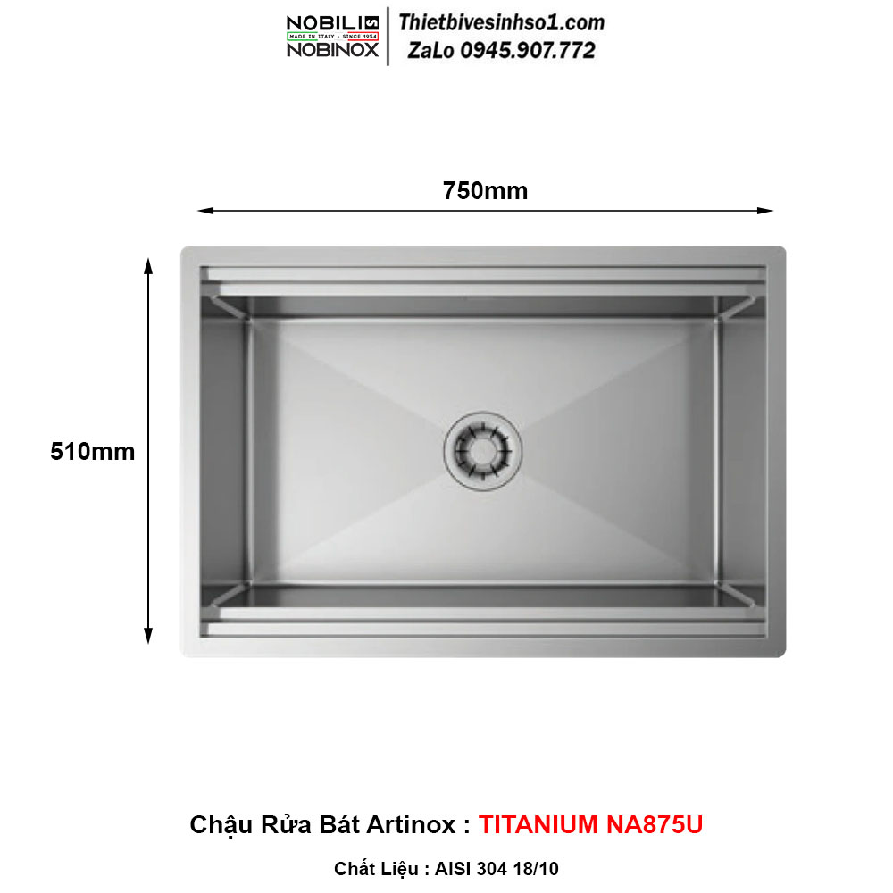 Chậu Rửa Bát Artinox TITANIUM NA875U
