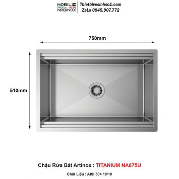 Chậu Rửa Bát Artinox TITANIUM NA875U