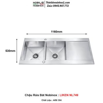 Chậu Rửa Bát Nobinox LIKEN NL749