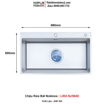 Chậu Rửa Bát Nobinox LIRA NJ564D