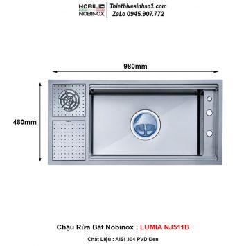 Chậu Rửa Bát Nobinox LUMIA NJ511B