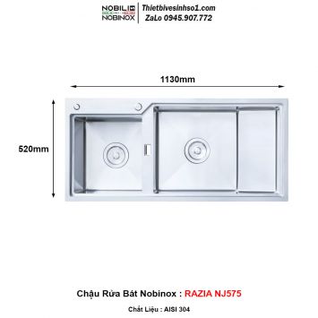 Chậu Rửa Bát Nobinox RAZIA NJ575